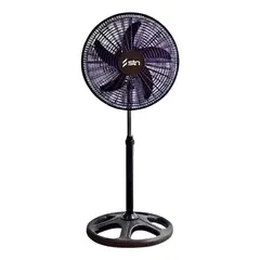 PREMIUM - Ventilador De Pie Negro De 5 Aspas 3 Velocidades 16 " STN