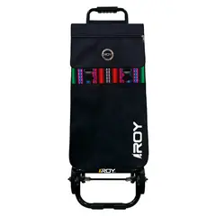 ROY - Carrito SuperMercado Estructura Plegable Diseño Negro