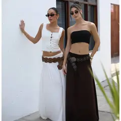 BETWEEN US - Falda Maxi Larga Challis