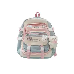 GENERICO - Mochila Coreana Milinnabag Rosa Celeste
