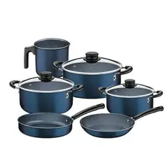 TRAMONTINA - Juego de Ollas Max Azul 9 Piezas