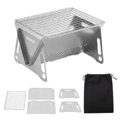GENERICO - Parrilla Plegable Desarmable Portatil para Camping