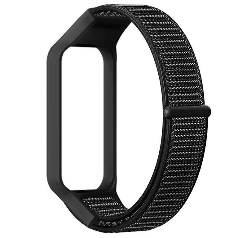 Correa de Nylon Para Redmi Band 2 y para Xiaomi Band 8 Active Negro