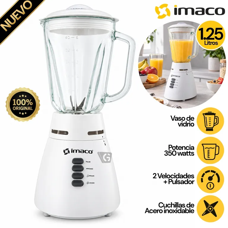Licuadora BL4125V 350 Watts Blanco 1.25 Litros.