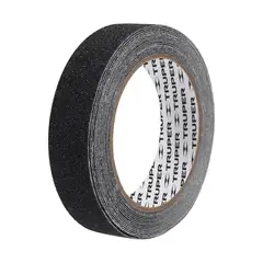 TRUPER - Rollo de 5 m de cinta antiderrapante negra 25mm con abrasivo,