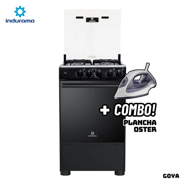 COCINA DE PIE A GAS 4 HORNILLAS - GOYA + PLANCHA OSTER