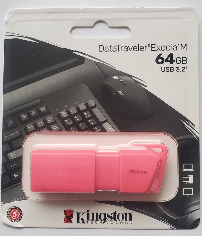 Memoria USB 64 GB DataTraveler Exodia M - ROSADO NEON