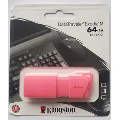 KINGSTON - Memoria USB 64 GB DataTraveler Exodia M - ROSADO NEON