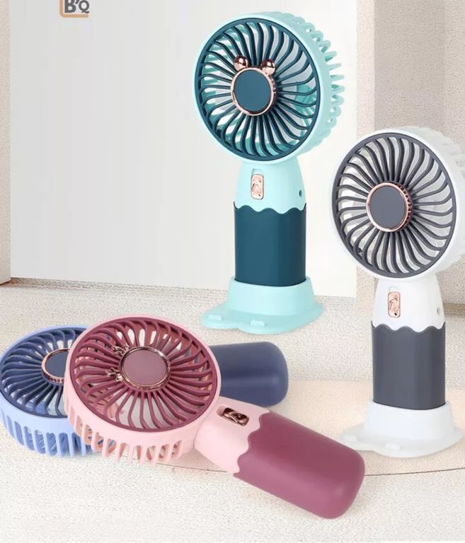 Mini Ventilador Portatil De Mano Recargable Soporte Celular