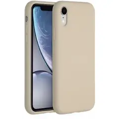 GENERICO - Iphone xr case protector de silicona - color BEIGE
