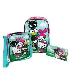 SCOOL - SET MOCHILA HELLO KITTY Y SUS AMIGOS MALETA ESPALDA 3 PIEZAS!