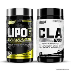 NUTREX RESEARCH - Pack Nuevo Lipo 6 Black Intense - 60 caps + CLA 1000 Nutrex 90 caps