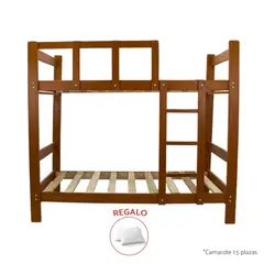 GENERICO - Camarote de 1,5 Plaza Capirona Laqueado Resistente Cedro