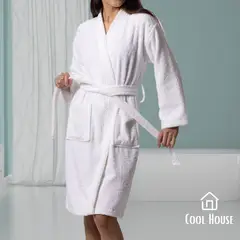 GENERICO - Bata de baño unisex Cool House Santina 100% algodón