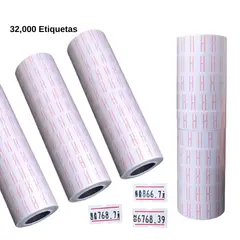 GENERICO - 32000 Etiqueta Rollo Para Pistola Etiquetadora Precio Mx5500