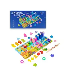 GENERICO - Tablero de Aprendizaje Montessori de Madera 6 en 1