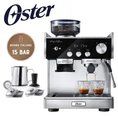 OSTER - Cafetera para Espresso con Molinillo Perfect Brew BVSTEM7400