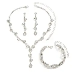 KAST PE - Set de Collar Aretes y Pulsera Aurum - Plateado