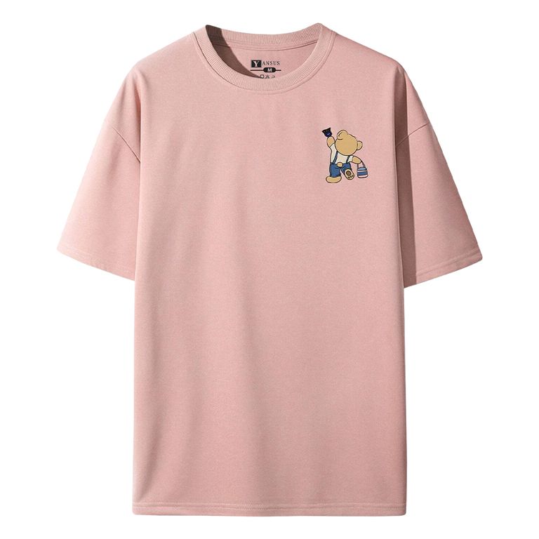 Polo Hombre Beige Negro Oso Draw it Bear