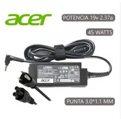 GENERICO - Cargador Compatible Acer 19v 2.37a 45w 3.0 x 1.1 Punta Fina