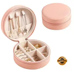 GENERICO - Maletín Organizador Joyero Viaje Rosado MDA290042 Redondo