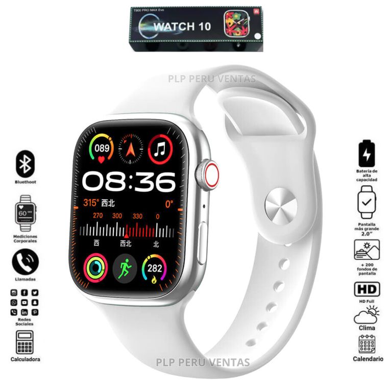 Smartwatch T900 Pro Max Premiun Amoled Blanco