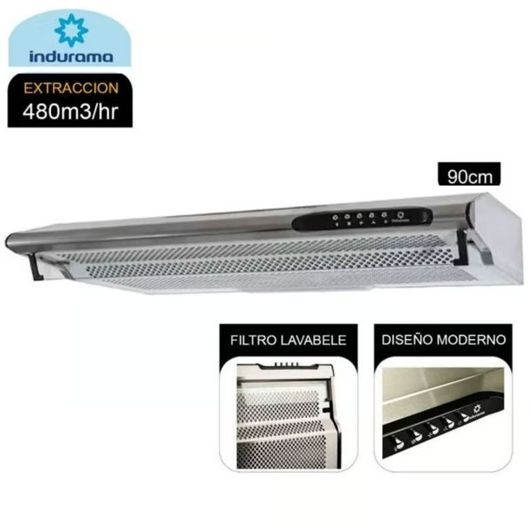 Campana Extractora CEI-902CRP 90 cm – 3 Velocidades