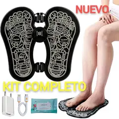 GENERICO - MASAJEADOR DE PIES PREMIUM DE IMPULSOS ELÉCTRICOS Y CARGADOR Y TOALLAS