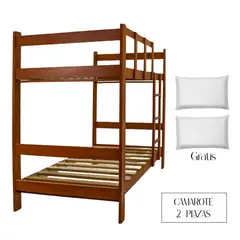 GENERICO - Camarote de Pino Laqueado Color Chocolate 2 Plazas