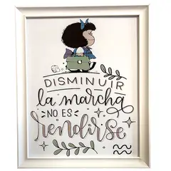 GENERICO - Cuadro Mafalda Madera y Vidrio - Present