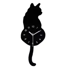 GENERICO - Roloj de pared con forma de gato