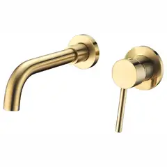FRATELLI - MEZCLADORA MONOCOMANDO DE LAVATORIO A LA PARED DORADO 0030050420