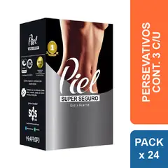 PIEL - Preservativos Super Seguro x 24 und.