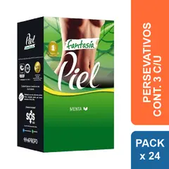 PIEL - Preservativos Menta Caja de 24 Condones
