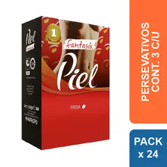 PIEL - Preservativos Fantasía Fresa x 24 und.