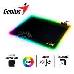 GENIUS GX - Mouse Pad Gamer Genius GX-PAD 500S RGB Iluminación Personalizable