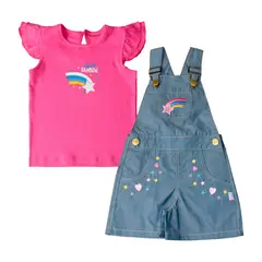 BEBELU - Conjunto Chambray Carolina Para Niña Bebelú