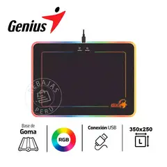 GENIUS GX - Mouse Pad Gamer Genius GX-PAD 600H HARD RGB USB Superficie Dura