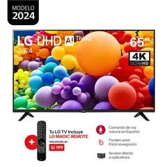 LG - Televisor 65" UHD 4K UT7300 Modelo 2024