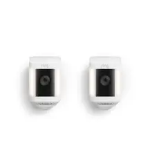 RING - Cámara de Seguridad con Reflector a Batería - Pack de 2 - Blanca