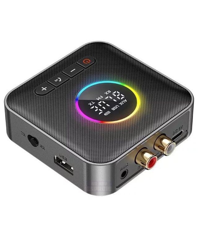 Receptor Transmisor Fm Bluetooth 5.4 Audio Chapado Oro Usb