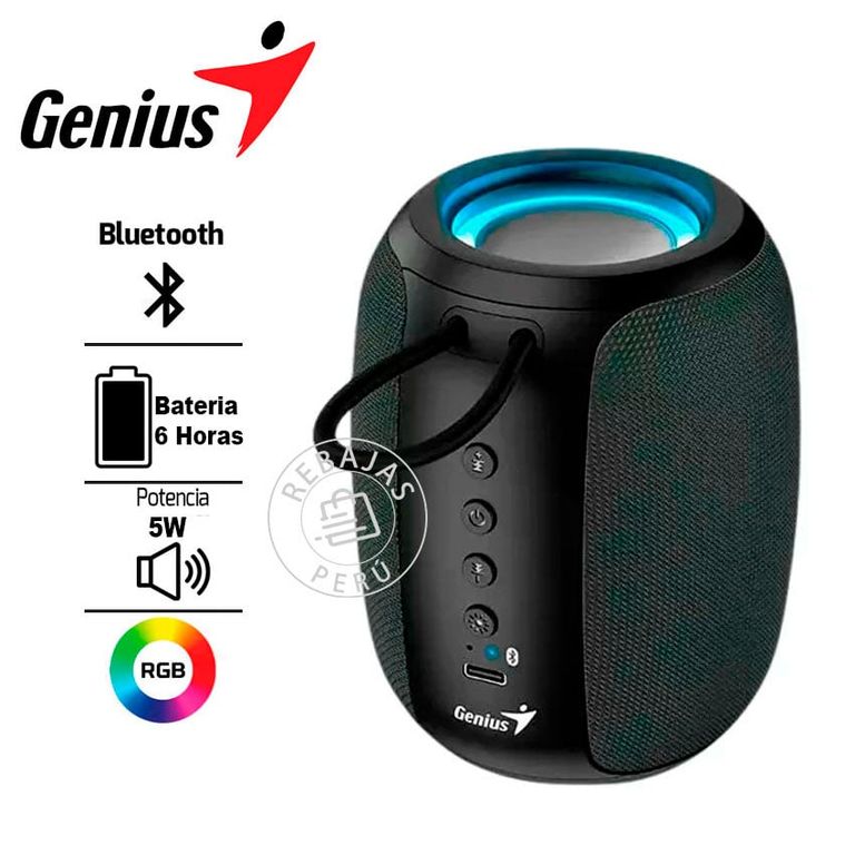 Genius SP-915BT Parlante Bluetooth 5W con Micrófono AI Negro / Gris