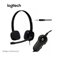 LOGITECH - AUDIFONO CMICROF H151 STEREO BLACK 981-000587