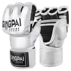 OEM - Guantes GINGPAI M03 Kick Boxing Mma Profesional Blanco