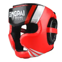OEM - Casco Protector GINGPAI K03 Boxeo Muay Thai MMA Rojo