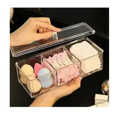 GENERICO - Organizador de algodón y hisopo con tapa