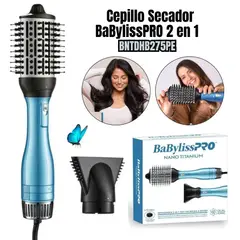 BABYLISS PRO - Cepillo Secador de Aire Caliente BaBylissPRO 2 en 1 – BNTDHB275PE