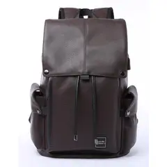 GENERICO - Mochila De Cuero Impermeable Trabajo Elegante Alta Capacidad