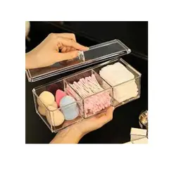 GENERICO - Organizador de algodón y hisopo con tapa