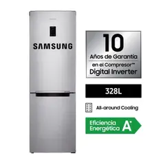 SAMSUNG - REFRIGERADORA ALL AROUND COOLING PLATEADA 328LT RB33J3230SAPE